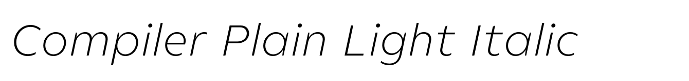 Compiler Plain Light Italic